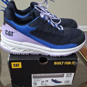 Work Caterpillar Athletic Shoes in Black, Blue, and Purple